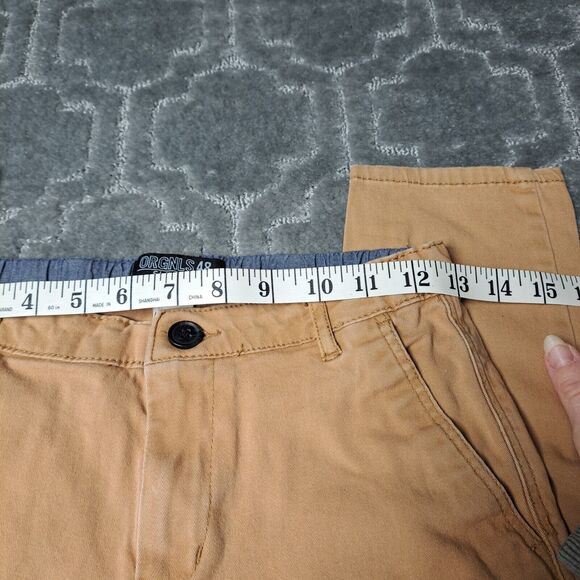 H&M Originals 48 Slim Fit khaki pants Boys size 14 ADJUSTABLE WAIST 26Wx24L - Picture 6 of 9